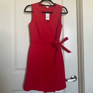 NWOT J. Crew red wrap dress